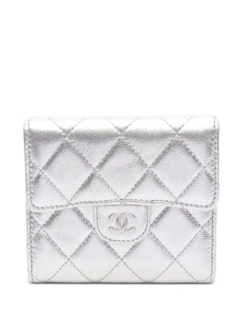 CHANEL Pre-Owned 2021 small Flap quilted wallet Silver 1096528K97XGGL3
