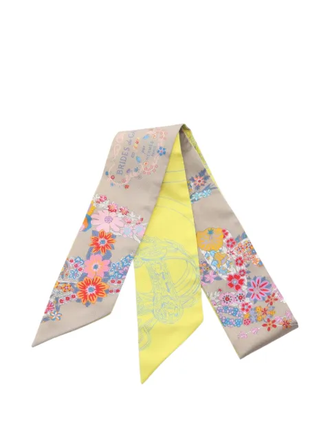 Hermès Pre-Owned 2010s Brides de Gala en Fleurs scarf Neutrals 1098554