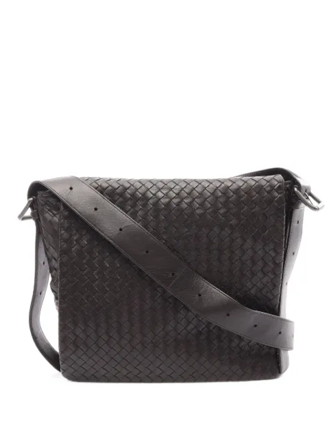 Bottega Veneta Pre-Owned 2000s Intrecciato leather messenger bag Brown 1104146