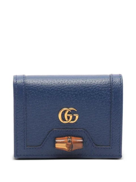 Gucci Pre-Owned 2010s Double G Bamboo bi-fold wallet Blue 1104884