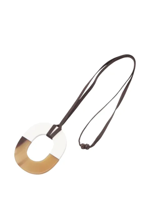 Hermès Pre-Owned 2010s Isum buffalo-horn necklace Brown 1097680