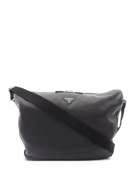 Prada Pre-Owned 2020s leather messenger bag Black 1098292