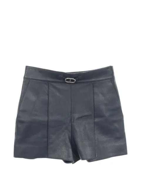 Hermès Pre-Owned Chaine d'Ancre leather shorts Blue 1102563