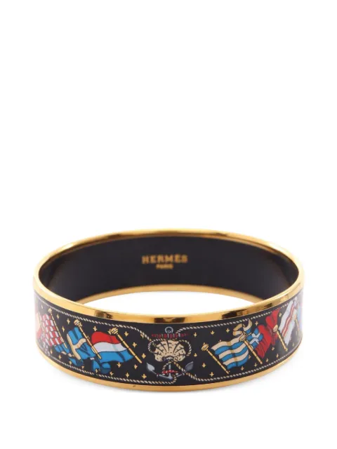 Hermès Pre-Owned 2010s GM Cloisonné Email bangle bracelet Black 1099020