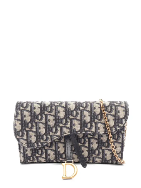 Christian Dior Pre-Owned 2010s Saddle Oblique cross body bag Blue 1103755