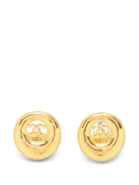 CHANEL Pre-Owned 1993 Coco Mark earrings Gold 1097686
