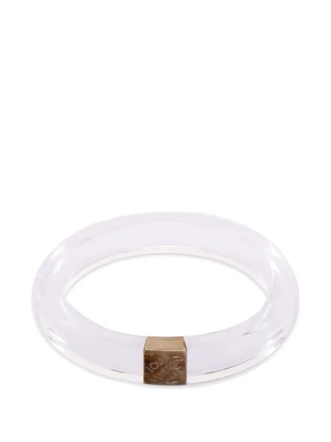 Louis Vuitton Pre-Owned 2010s Nightclubber PM engraved-logo bracelet White 1099500
