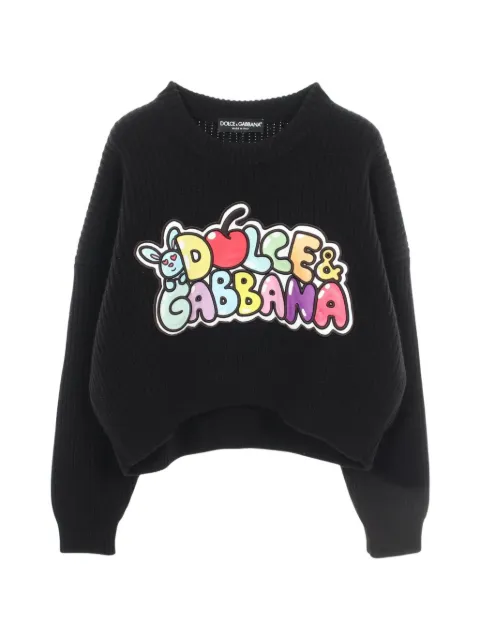Dolce & Gabbana Pre-Owned 2010s logo-embroidered sweater Black 1104313
