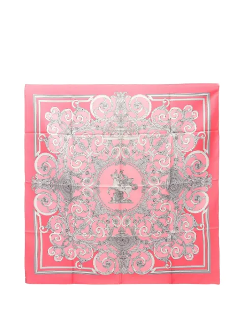 Hermès Pre-Owned 2010s Les Tuileries silk scarf Pink 1100466