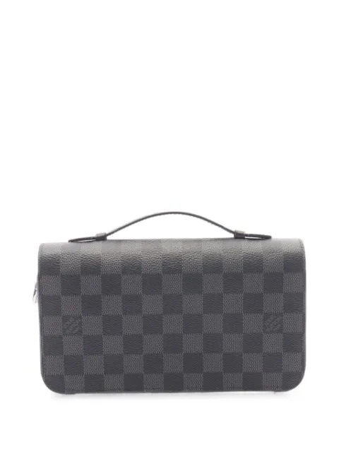 Louis Vuitton Pre-Owned 2017 XL Zippy Damier Graphite travel case Black 1105369CA4187