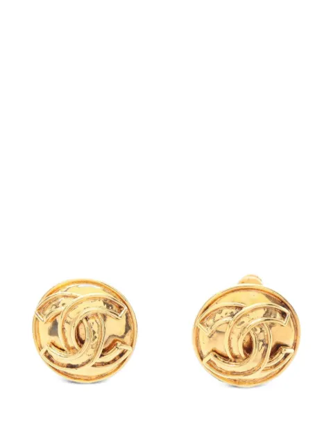 CHANEL Pre-Owned 1994 CC Coco Mark earrings Gold 109837394P