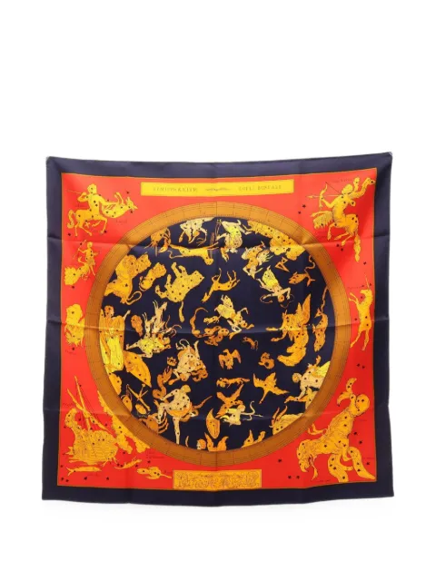Hermès Pre-Owned 2010s Hemispharium Coeli Boreale scarf Blue 1100491