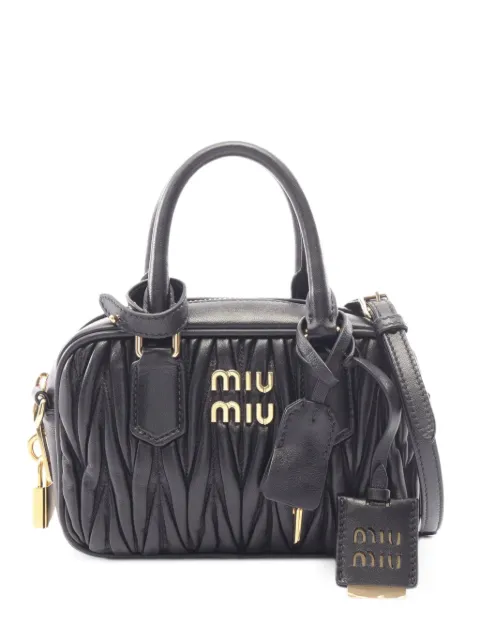 Miu Miu Pre-Owned 2010s Matelassé mini bag Black 1105897