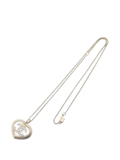 CHANEL Pre-Owned 2024 Coco Mark heart necklace Gold 1099816B24P
