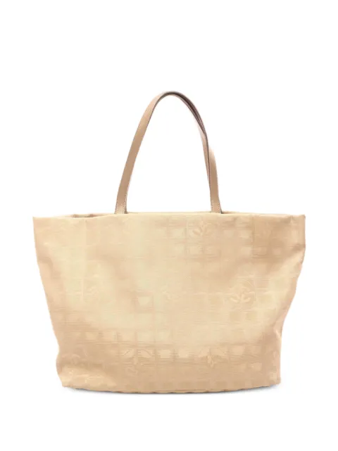 CHANEL Pre-Owned 2009-2010 large Travel Line tote bag Neutrals 110513113550998