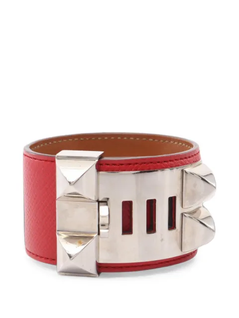 Hermès Pre-Owned 2015 Collier de Chien bracelet Red 1097687T
