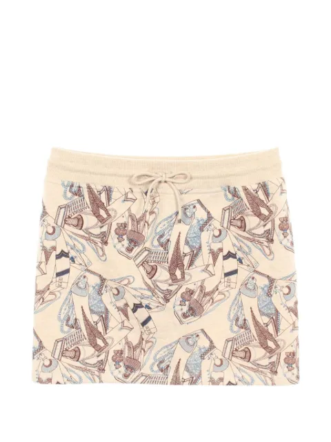 Hermès Pre-Owned 2010s Zouaves et Dragons Finesse skirt Neutrals 1103086
