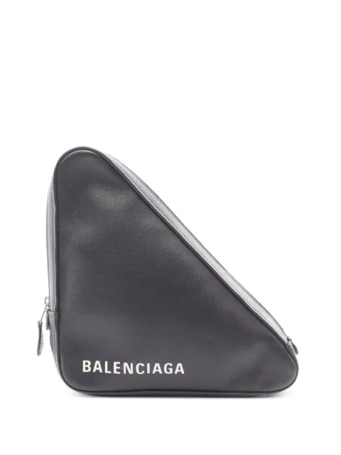 Balenciaga Pre-Owned 2010s Triangle clutch bag Black 1105901