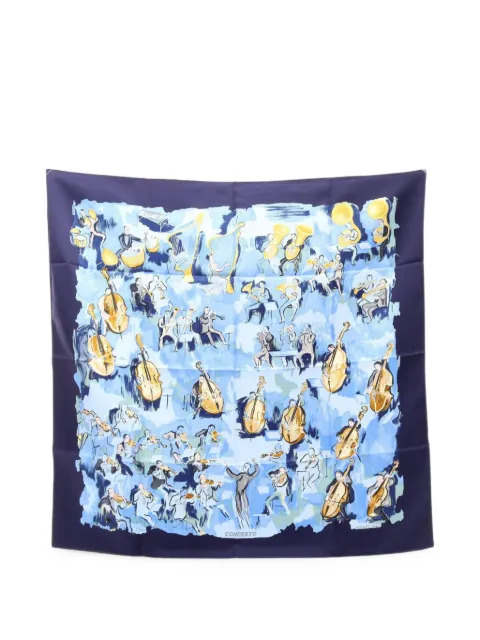 Hermès Pre-Owned 2010s Concerto scarf Blue 1100467