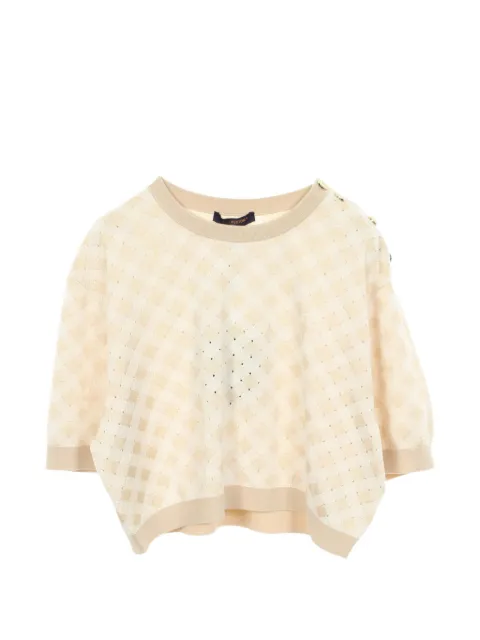 Louis Vuitton Pre-Owned 2010s gingham-pattern sweater Neutrals 1104359