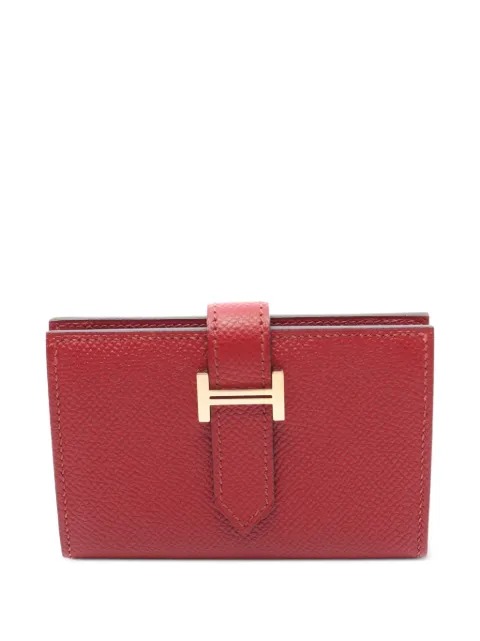 Hermès Pre-Owned 2016 mini Bearn card case Red 1096526X