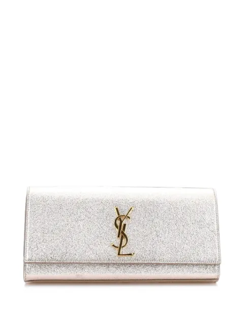 Saint Laurent Pre-Owned Classic Monogram Metallic Calfskin Long clutch bag Metallic HYDM4O1HNUEHD71D