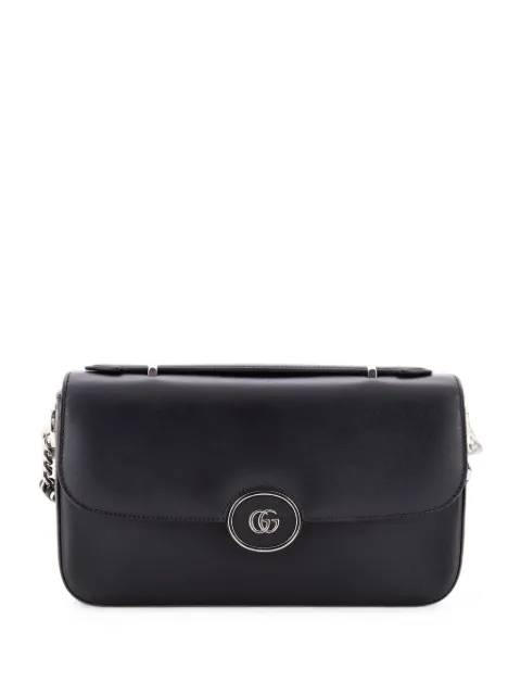 Gucci Pre-Owned Petite GG Flap Shoulder Bag Leather Small crossbody bag Black HV09OZ7KMABP8X6Y