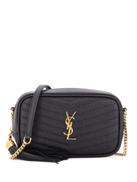 Saint Laurent Pre-Owned Lou Camera Bag Matelasse Chevron Leather Mini crossbody bag Black OTY8VFTAFI0TW6OA