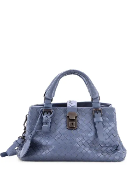 Bottega Veneta Pre-Owned Roma Bag Intrecciato Nappa Mini tote bag Blue OULHMMS547J4896C