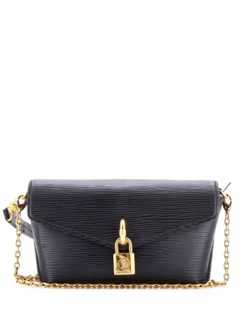 Louis Vuitton Pre-Owned Padlock on Strap Handbag Epi Leather crossbody bag Black UMHD1UMU7K446UM7