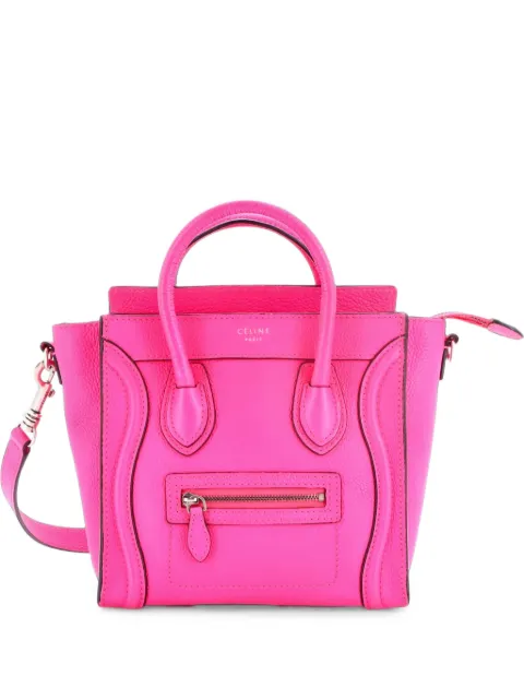 Celine Pre-Owned Luggage Bag Grainy Leather Nano crossbody bag Pink G6ZI5KKEH2WBI77L