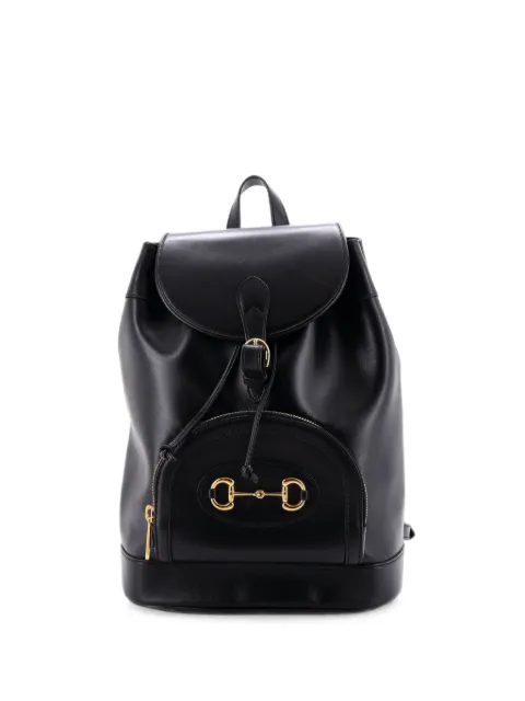 Gucci Pre-Owned Horsebit 1955 Leather backpack Black G56302GJ8EAI1L8R