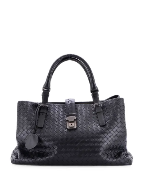 Bottega Veneta Pre-Owned Roma Bag Intrecciato Nappa Medium tote bag Black GEH5Q6J0P6592XAK
