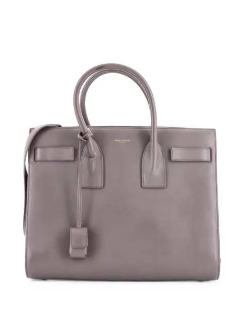 Saint Laurent Pre-Owned Sac de Jour NM Bag Leather Small tote bag Grey MVMISLIR4F9C1OBV