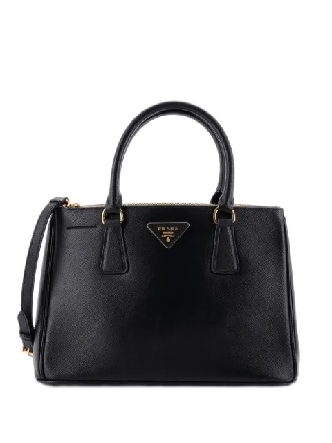 Prada Pre-Owned Double Zip Lux Saffiano Leather Medium tote bag Black MNTCTMKUHK0QFWQC
