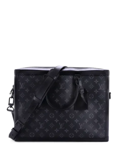 Louis Vuitton Pre-Owned Soft Trunk Briefcase Monogram Eclipse Canvas business bag Black N78R3BBQ9YS9ULSR