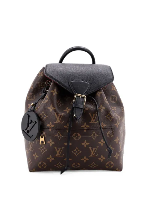 Louis Vuitton Pre-Owned Montsouris NM Monogram Canvas with Leather PM backpack Black TDTNJKV7WPYF46GC