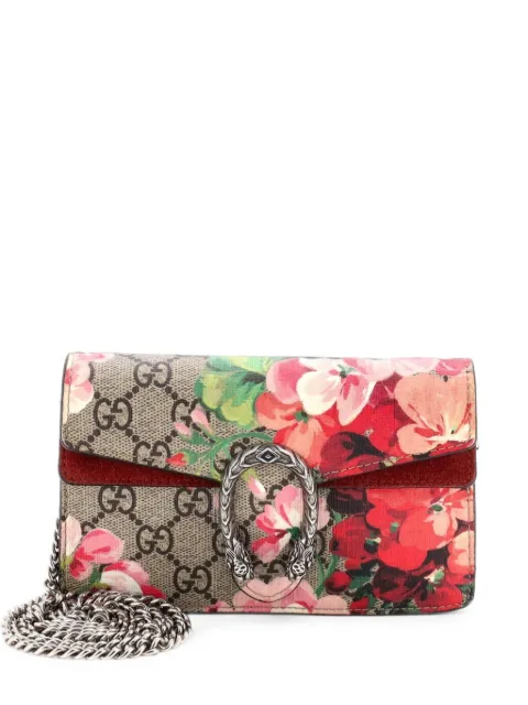 Gucci Pre-Owned Dionysus Bag Blooms Print GG Coated Canvas Super Mini crossbody bag Brown DD2TIDMFJET6SLY2