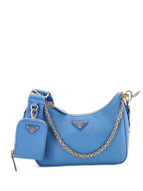 Prada Pre-Owned Re-Edition 2005 Shoulder Bag Saffiano Leather Small crossbody bag Blue TBOG49A1H90V2MH9