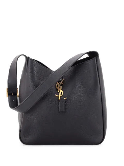 Saint Laurent Pre-Owned Le 5 a 7 Supple Leather Small hobo bag Black K0NGL584J3LREBDQ