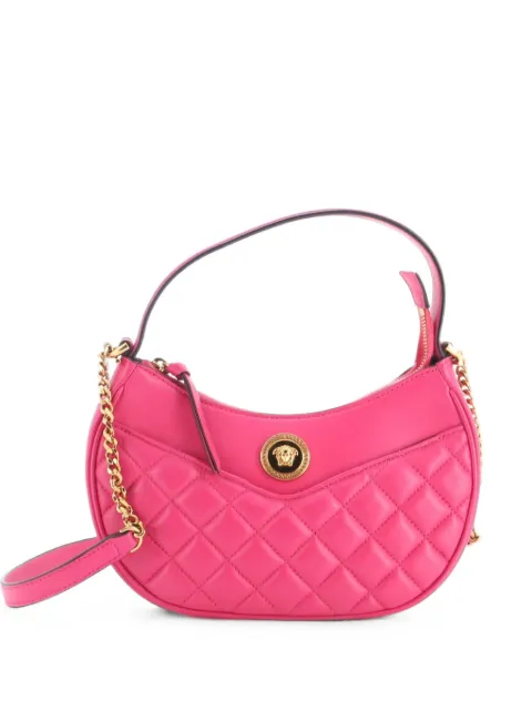 Versace Pre-Owned Medusa Half Moon Bag Quilted Leather shoulder bag Pink KQCOVLXWQ21SS1KH