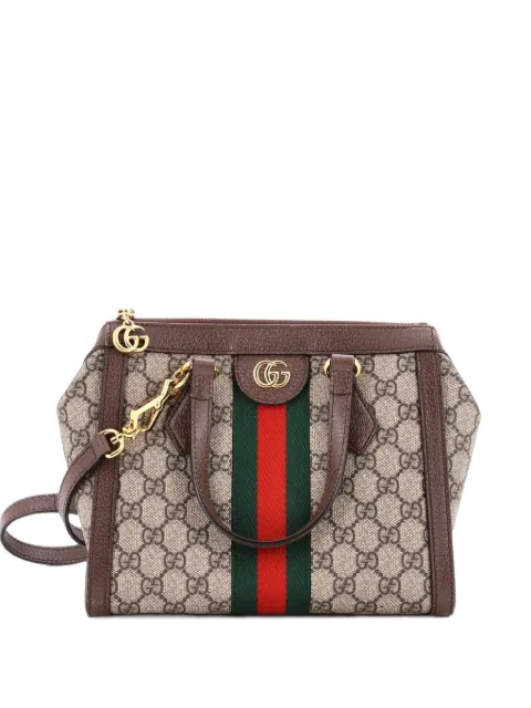 Gucci Pre-Owned Ophidia Top Handle GG Coated Canvas Small tote bag Brown BAZ0JJSE1GE6CZ6B