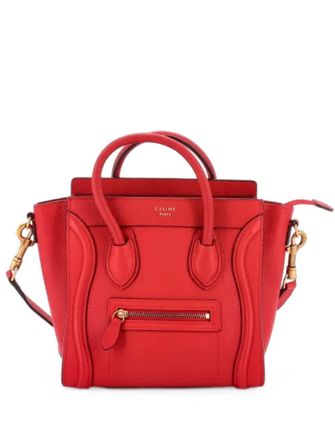 Celine Pre-Owned Luggage Bag Grainy Leather Nano crossbody bag Red 8UUX45BII3ZBQJFZ