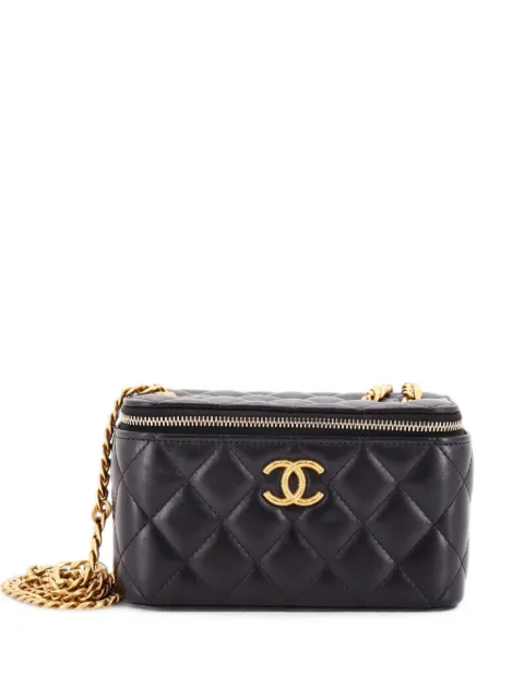 CHANEL Pre-Owned All Slide Long Vanity Case with Chain Quilted Lambskin Small crossbody bag Black SH7YI5IV1ZGRWXJ6