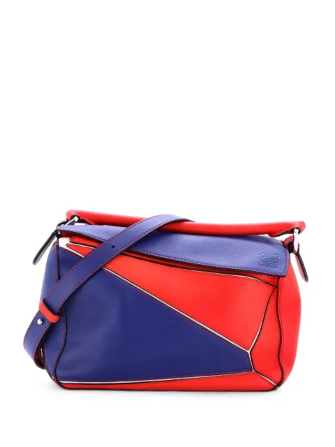 Loewe Pre-Owned Puzzle Bag Leather Small satchel Blue R310RGHG86NZ362A