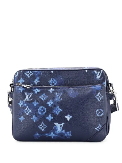 Louis Vuitton Pre-Owned Trio Messenger Bag Limited Edition Monogram Ink Watercolor Leather crossbody bag Blue 6FI5GD2KO3LOMP4Z