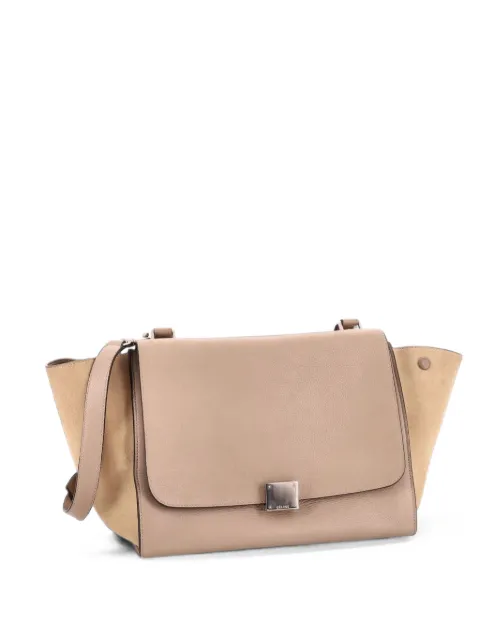Celine Pre-Owned Trapeze Bag Leather Medium satchel Neutrals 5ORXODGY6PFONPE5