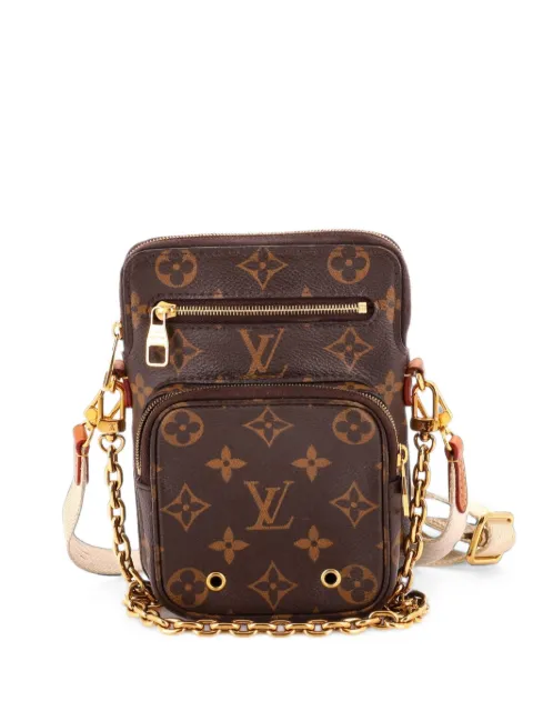 Louis Vuitton Pre-Owned Utility Phone Sleeve Bag Monogram Canvas crossbody bag Brown 3UY9BL6X6UVAOD12