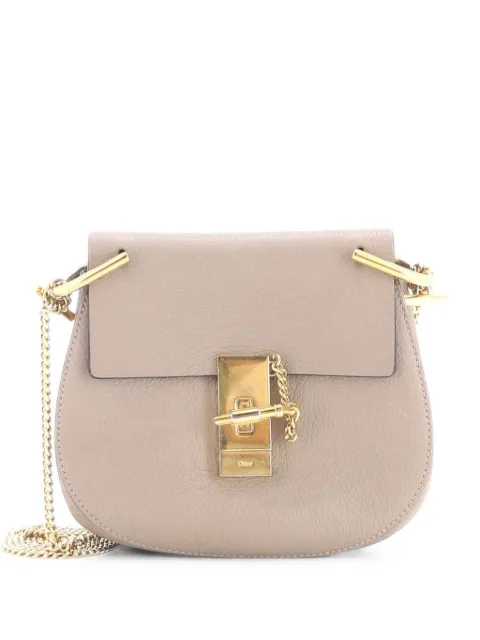 Chloé Pre-Owned Drew Leather Mini crossbody bag Grey 3DZ7G0SVPDF8S25Z