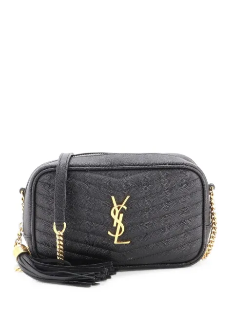 Saint Laurent Pre-Owned Lou Camera Bag Matelasse Chevron Leather Mini crossbody bag Black Y9NIG6RZ5ITWEVBK